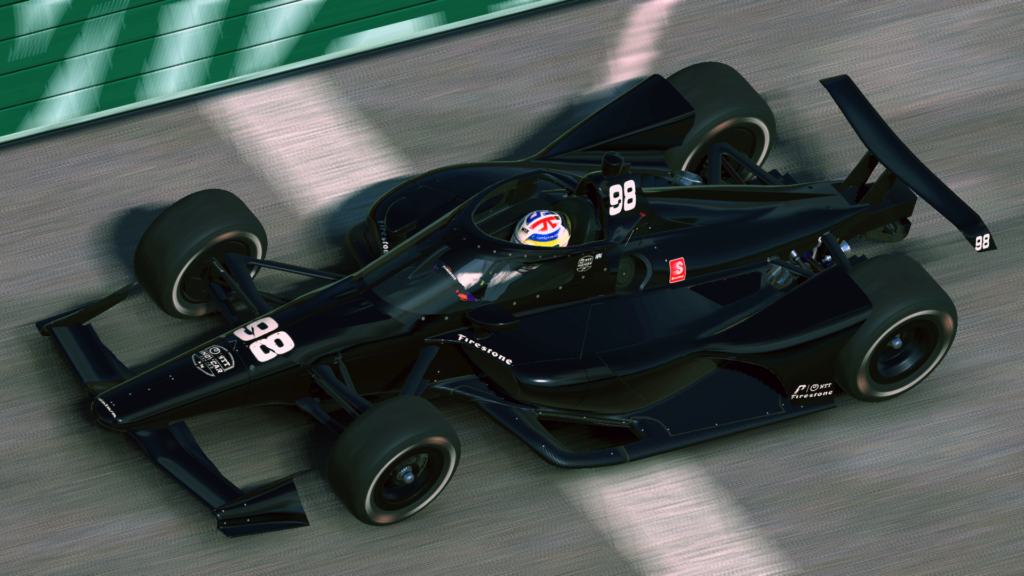 Sage Karam wins IndyCar iRacing Challenge Homestead-Miami chequered flag