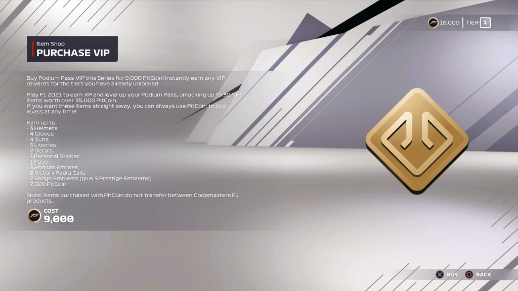 F1 2021 VIP Podium Pass Purchase