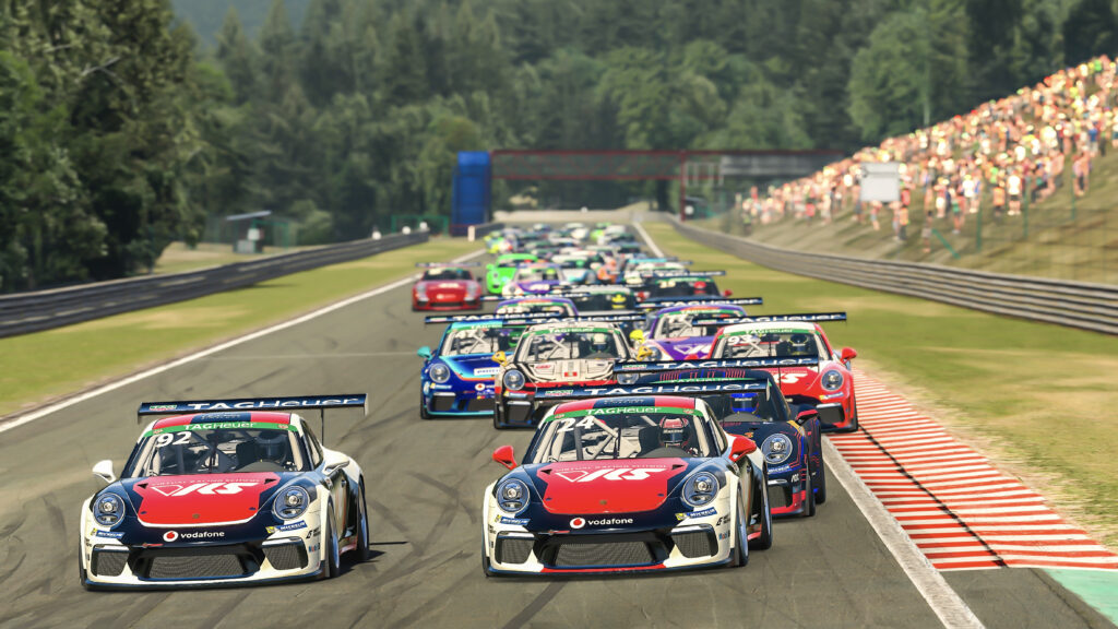 Porsche 911 GT3 Cup, Joshua Rogers (AUS), #92; Michel de Jong (USA), #24, Porsche TAG Heuer Esports Supercup, 2021