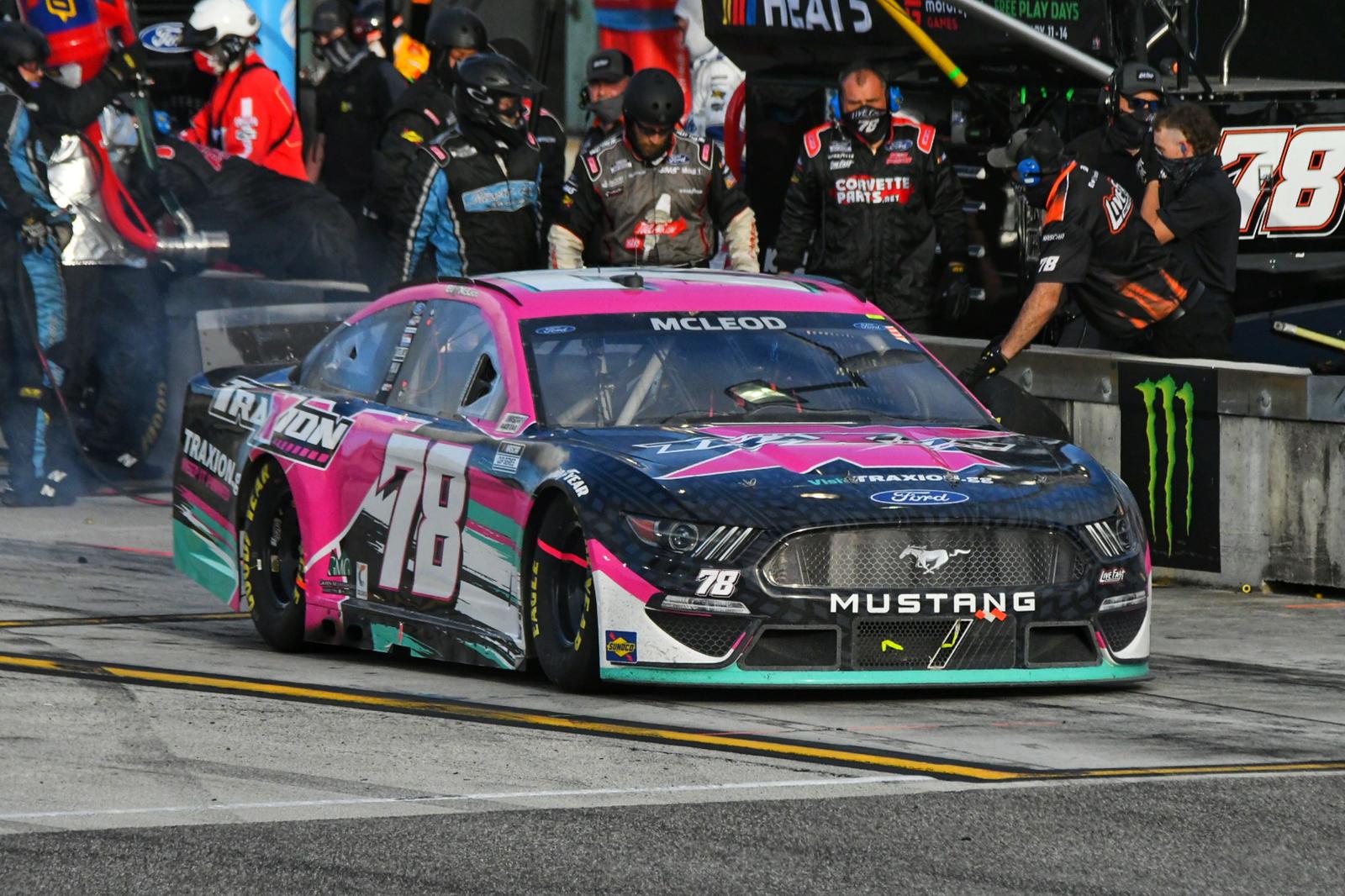 Pit Stop BJ McLeod 78 NASCAR Live Fast Motorsport Traxion 2021 Homestead-Miami Speedway