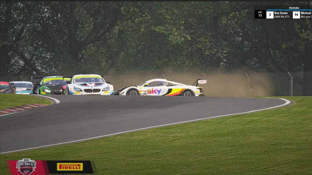 SRO British GT Oulton Park Esports Round 1 Jenson Button spin