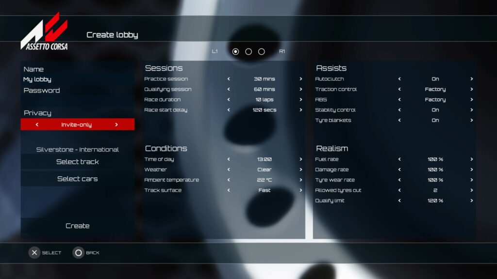 Assetto Corsa private lobby