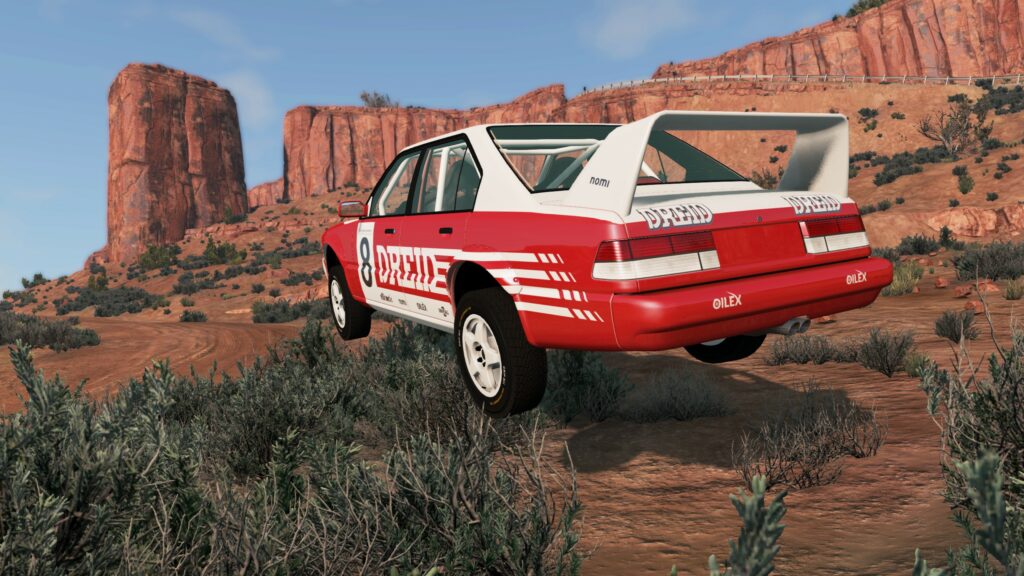 Rallying in BeamNG