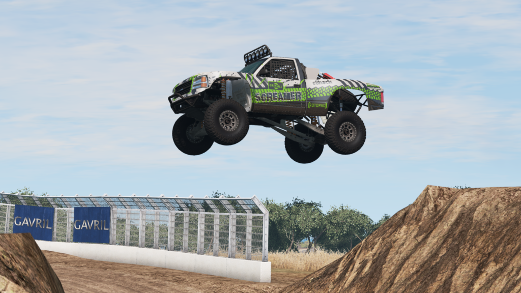 BeamNG off-road pick-up racing