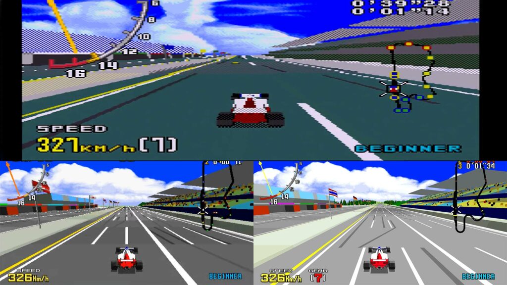 Virtua Racing frame rate comparison