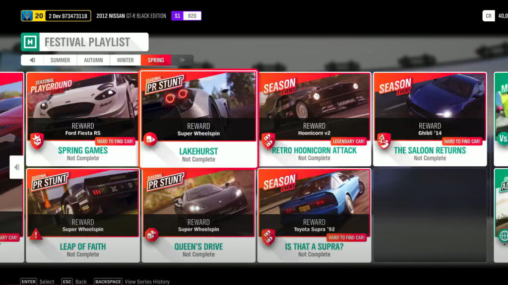 Forza Horizon 4 Series 37 Festival Playlist Spring