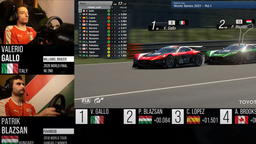 Italy wins Nations Series 2021 round 1 Monza GT Sport