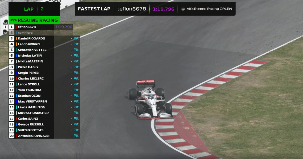 F1 2021 online spectating