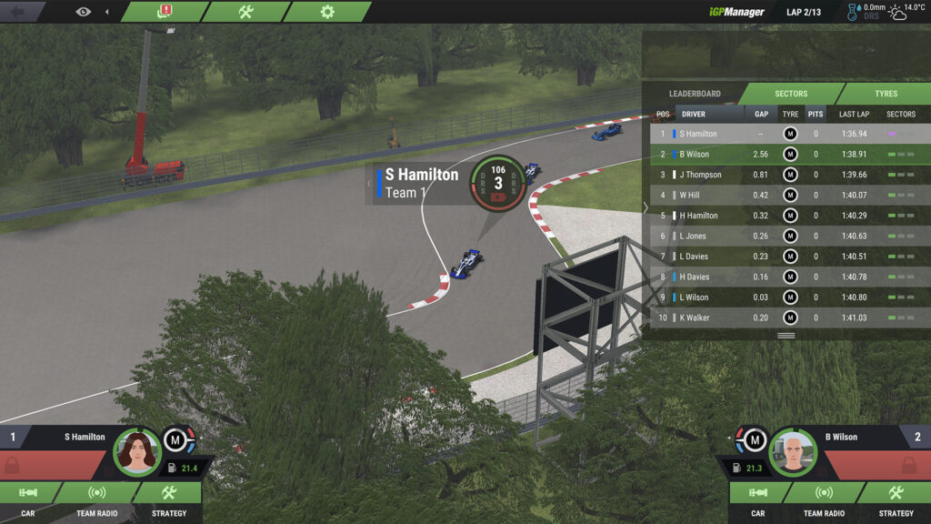 iGP Manager, Ariel 3D view