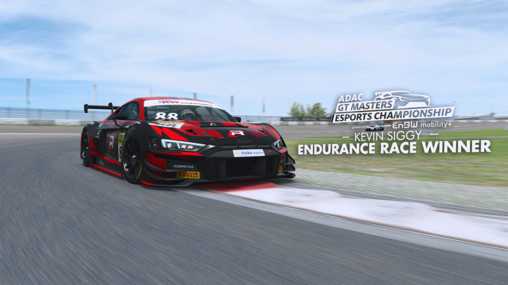 Kevin Siggy wins, Team Redline, Nurburgring, ADAC GT Masters Esports Championship 2021