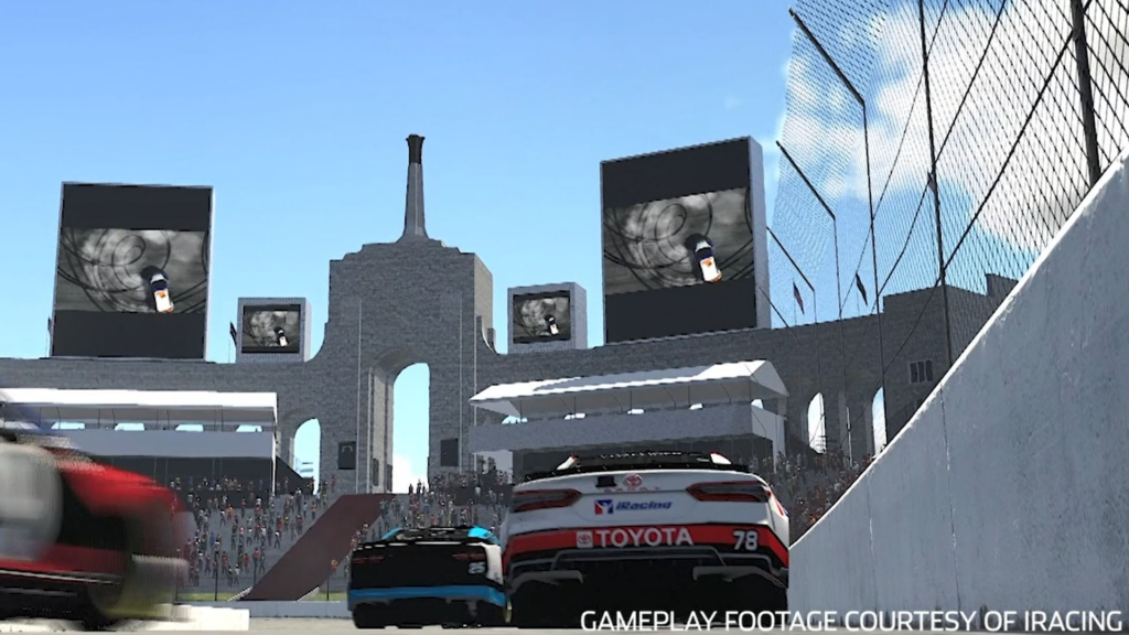 Future NASCAR track at LA Coliseum aided by iRacing pros