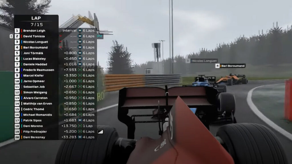 F1 Esports Pro Championship 2021 Spa, pit lane