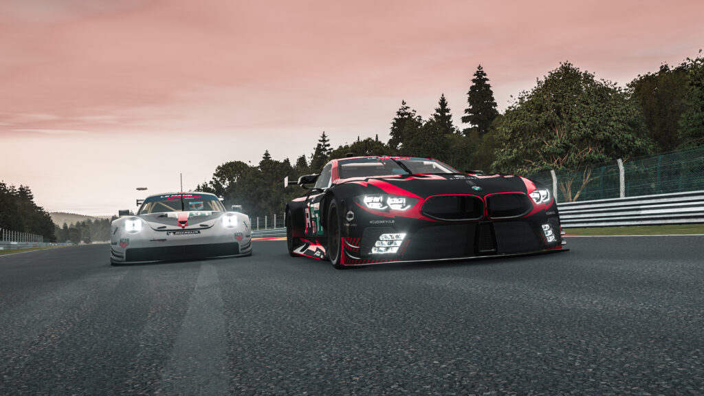 Le Mans Virtual Series Spa GTE Porsche BMW battle