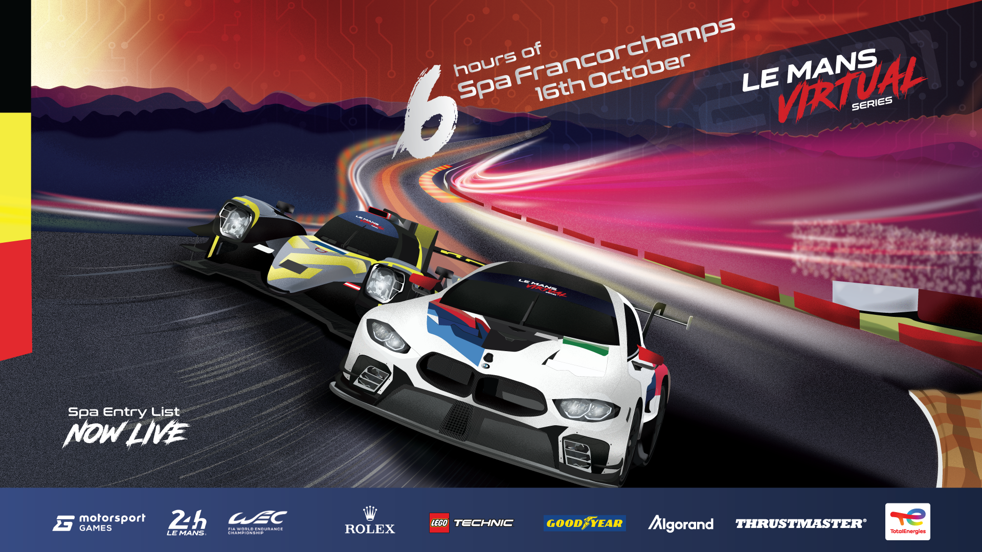 Le Mans Virtual Series Race 2 at Spa - Entry List unveiled