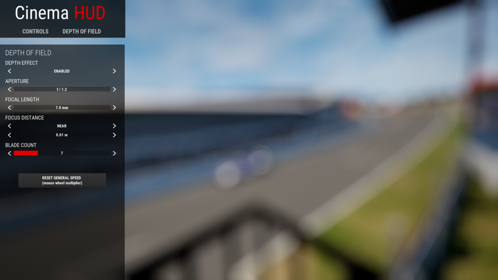 Assetto Corsa Comepetizione CinemaHUD settings