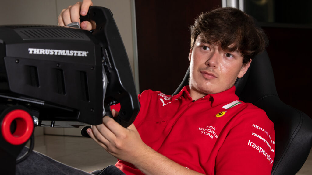 Ferarri esports driver Brendon Leigh