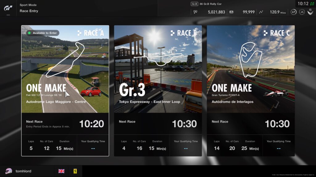 Gran Turismo Sport Daily Races 29th November 2021
