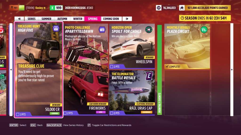 Forza Horizon 5 Festival Playlist Series 3 Spring Hot Season, Treasure Hunt