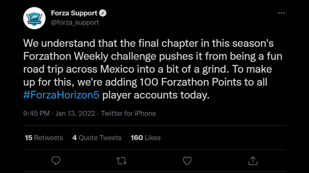 Forza Horizon 5 Forzathon points