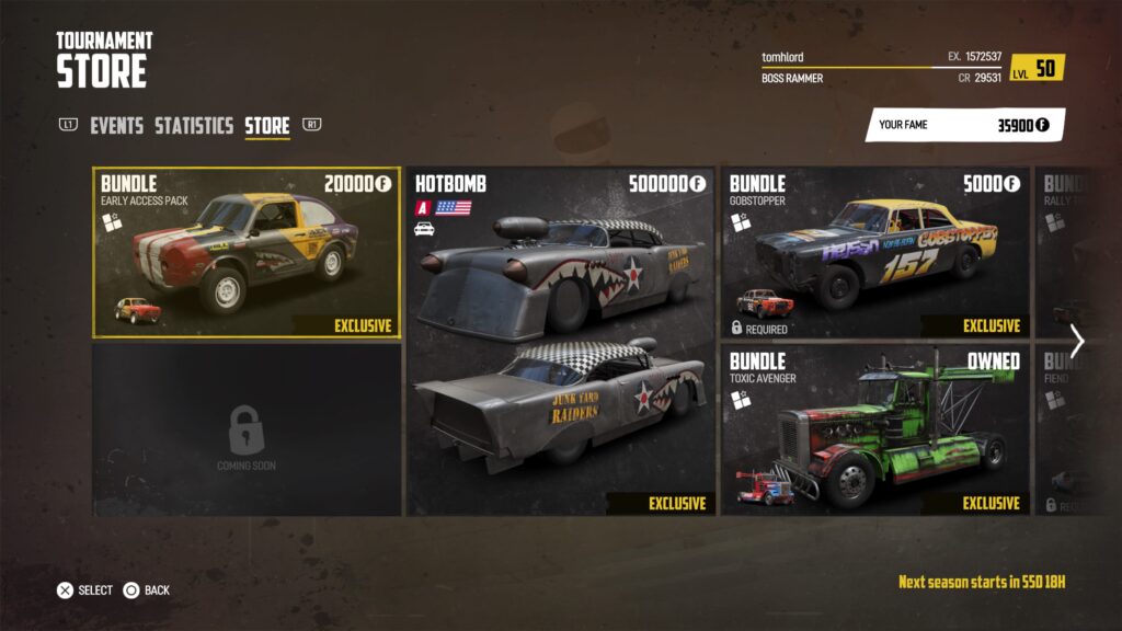 Killerbee early access livery pack, Wreckfest Tournament store