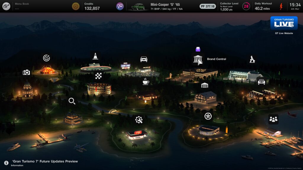 Gran Turismo 7 World Map, Brand Central
