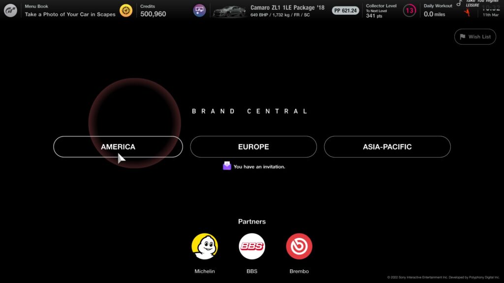 Gran Turismo™ 7 Brand Central