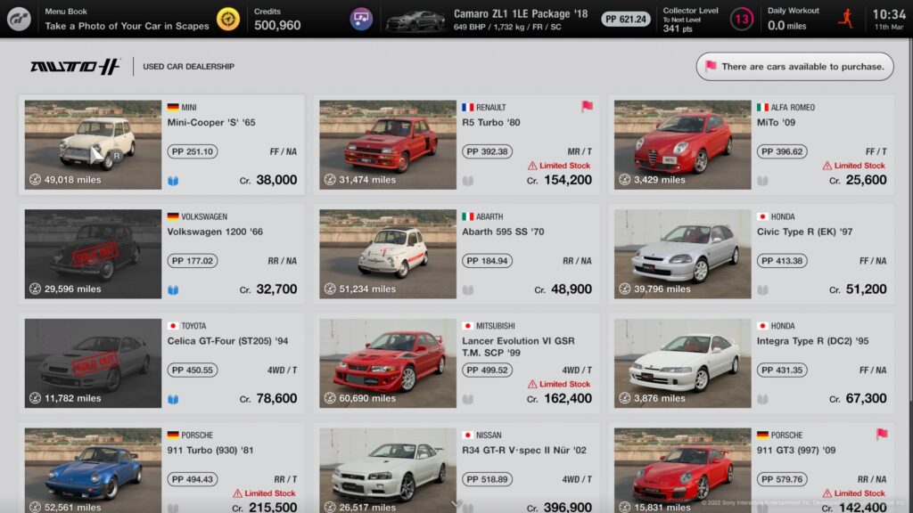 Gran Turismo™ 7 Used Car Dealership