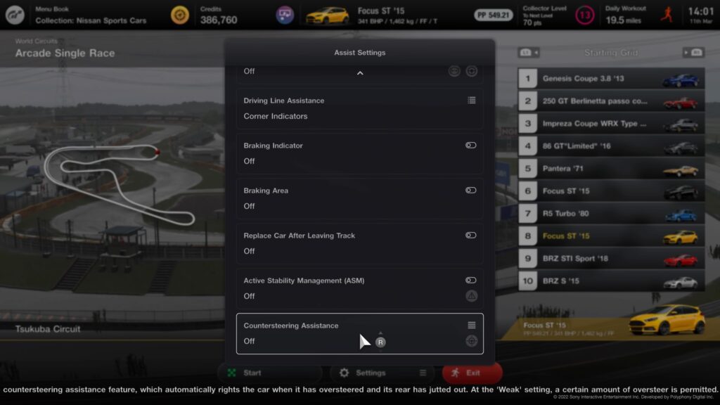 Gran Turismo™ 7 Countersteering Assistance