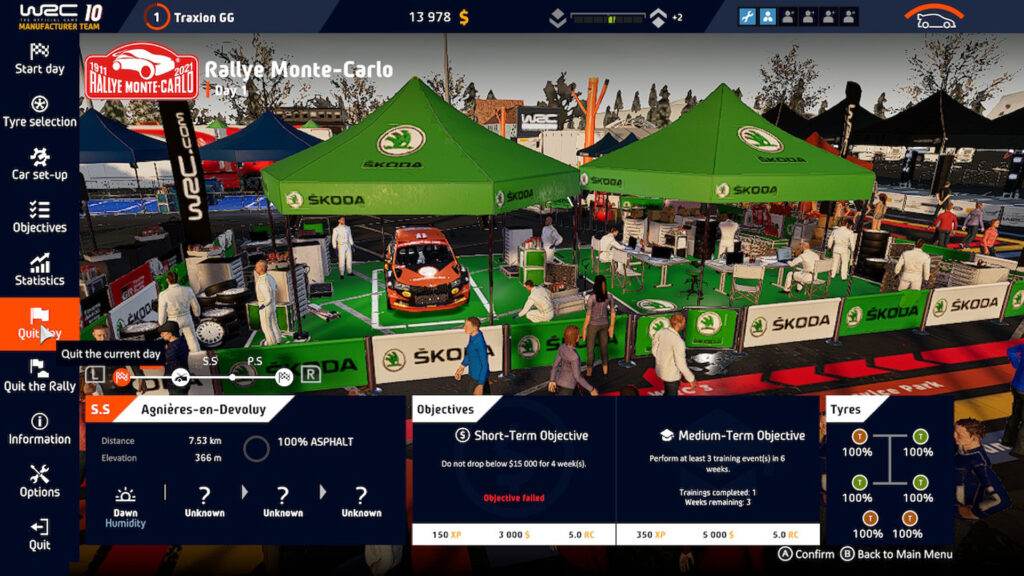 WRC 10 Switch - Service park