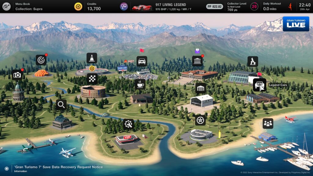 Gran Turismo™ 7, carte du monde