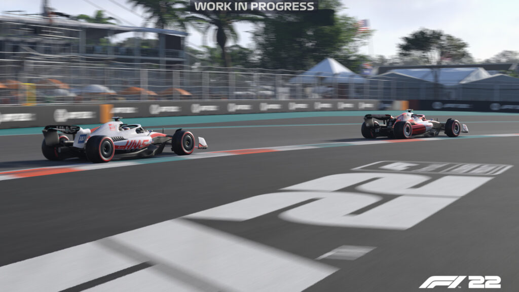 F1 22 game, Miami, Haas and Alfa Romeo