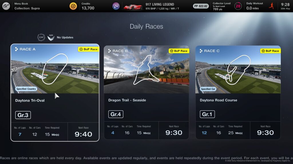 Votre guide des courses quotidiennes de Gran Turismo 7, avec le 30 mai : misez sur Daytona