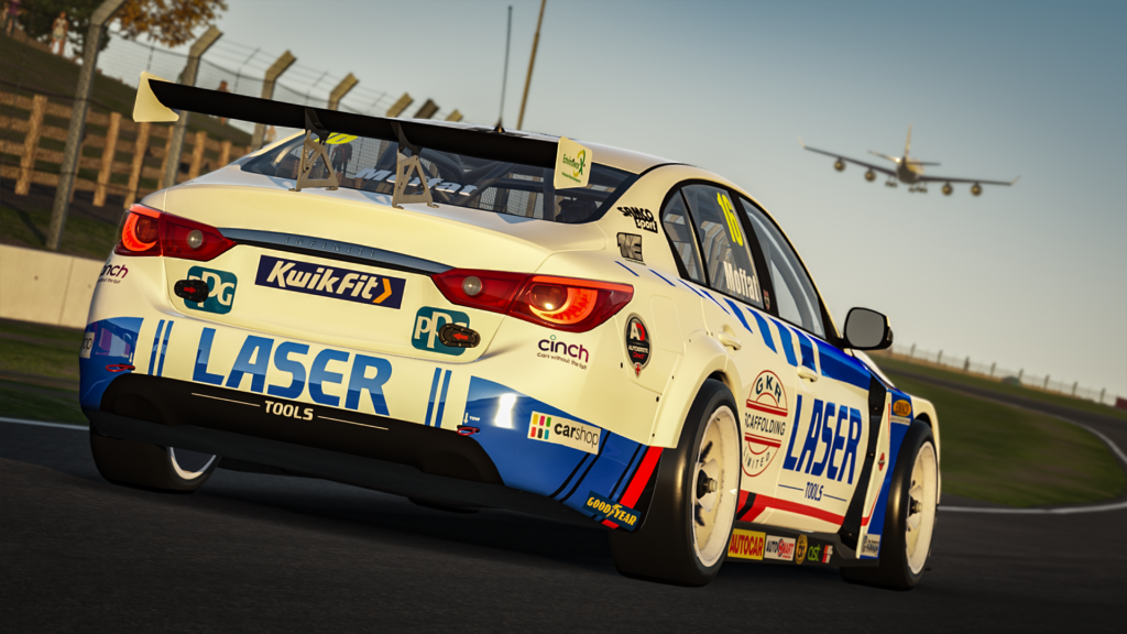Infiniti Q50, Toyota Corolla GR Sport, BTCC,rFactor 2, Brands Hatch Indy, Donington Park GP 24