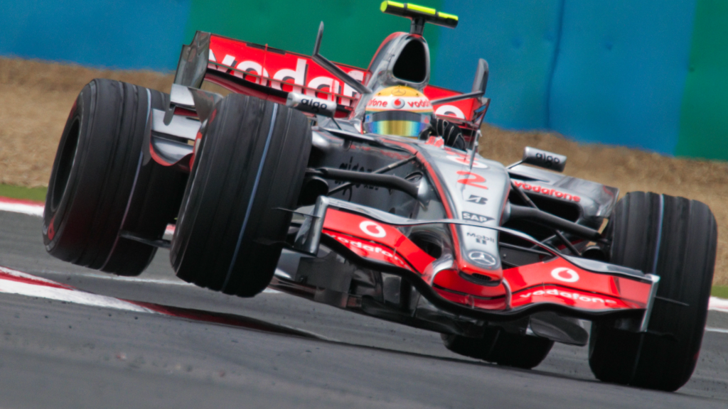 Lewis Hamilton, McLaren MP4-22 Mercedes get airborne over the kerbs, ID: 1017363085 - Photographer: Rainer Schlegelmilch, Motorsport Images