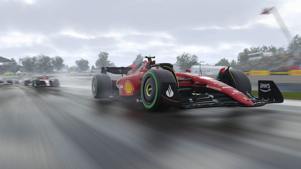 F1 22 F1 jeu, Carlos Sainz, Ferrari, pluie
