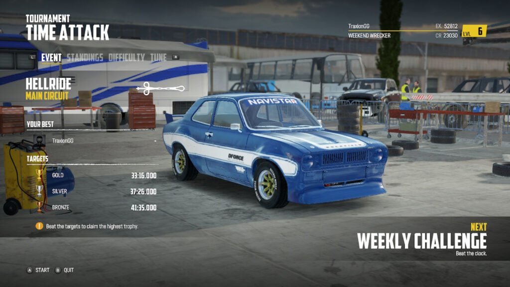 Wreckfest Nintendo Switch Tournament mode